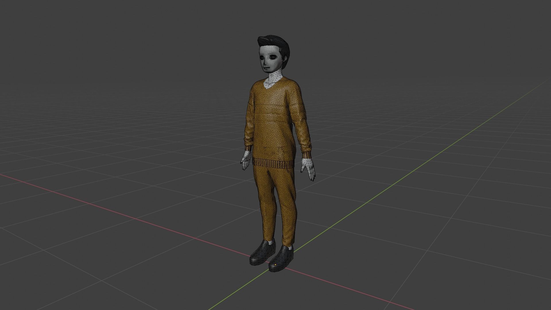 Cartoon Character Low-poly 3D model_8