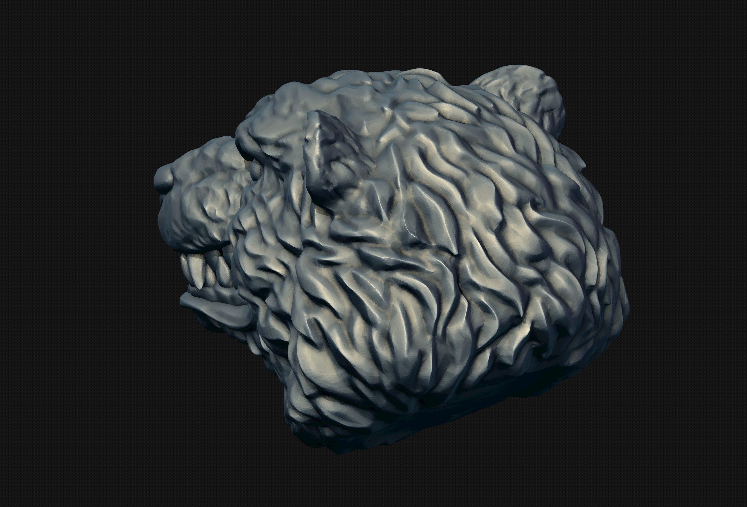 Bear Head 3D print model_12