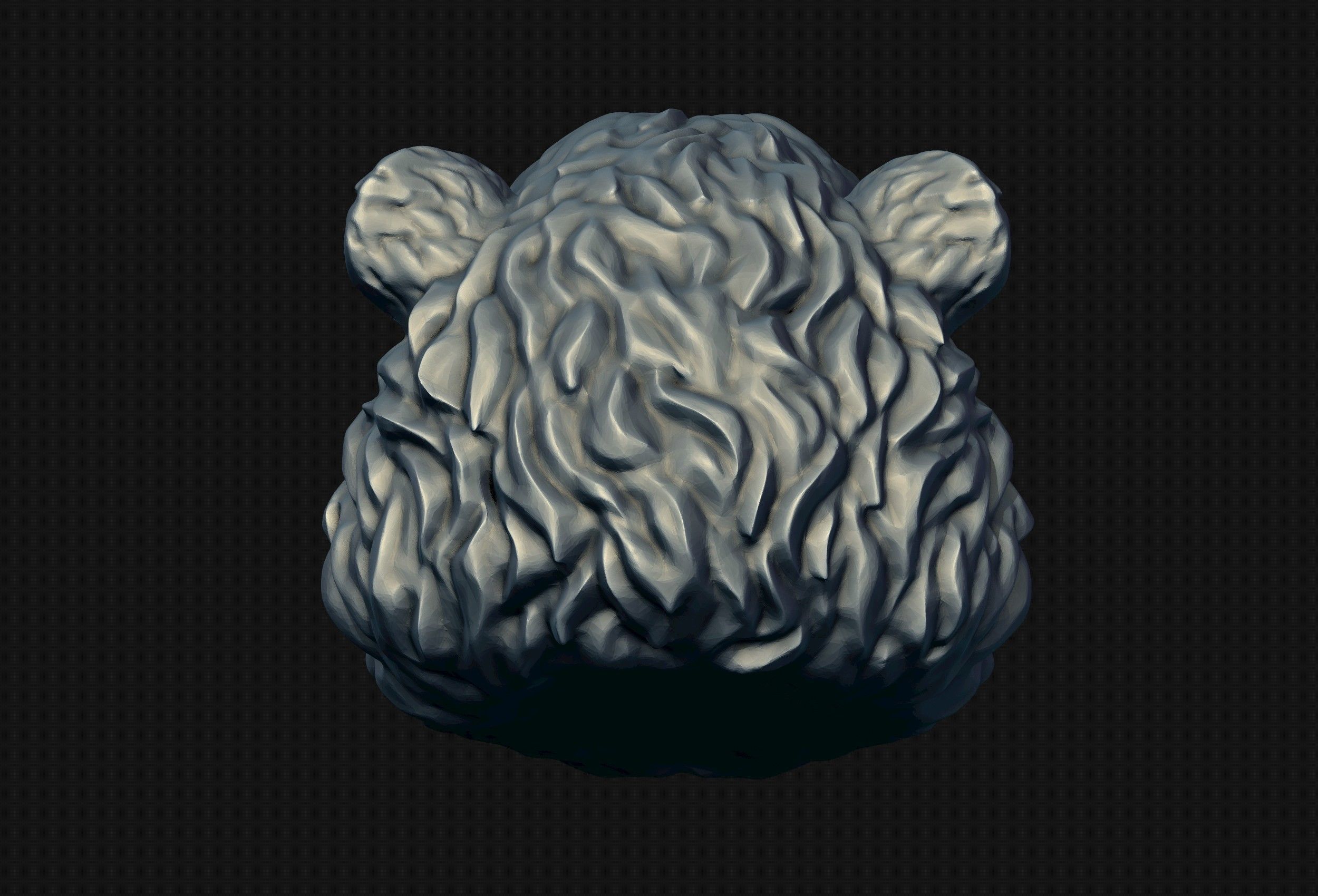 Bear Head 3D print model_11