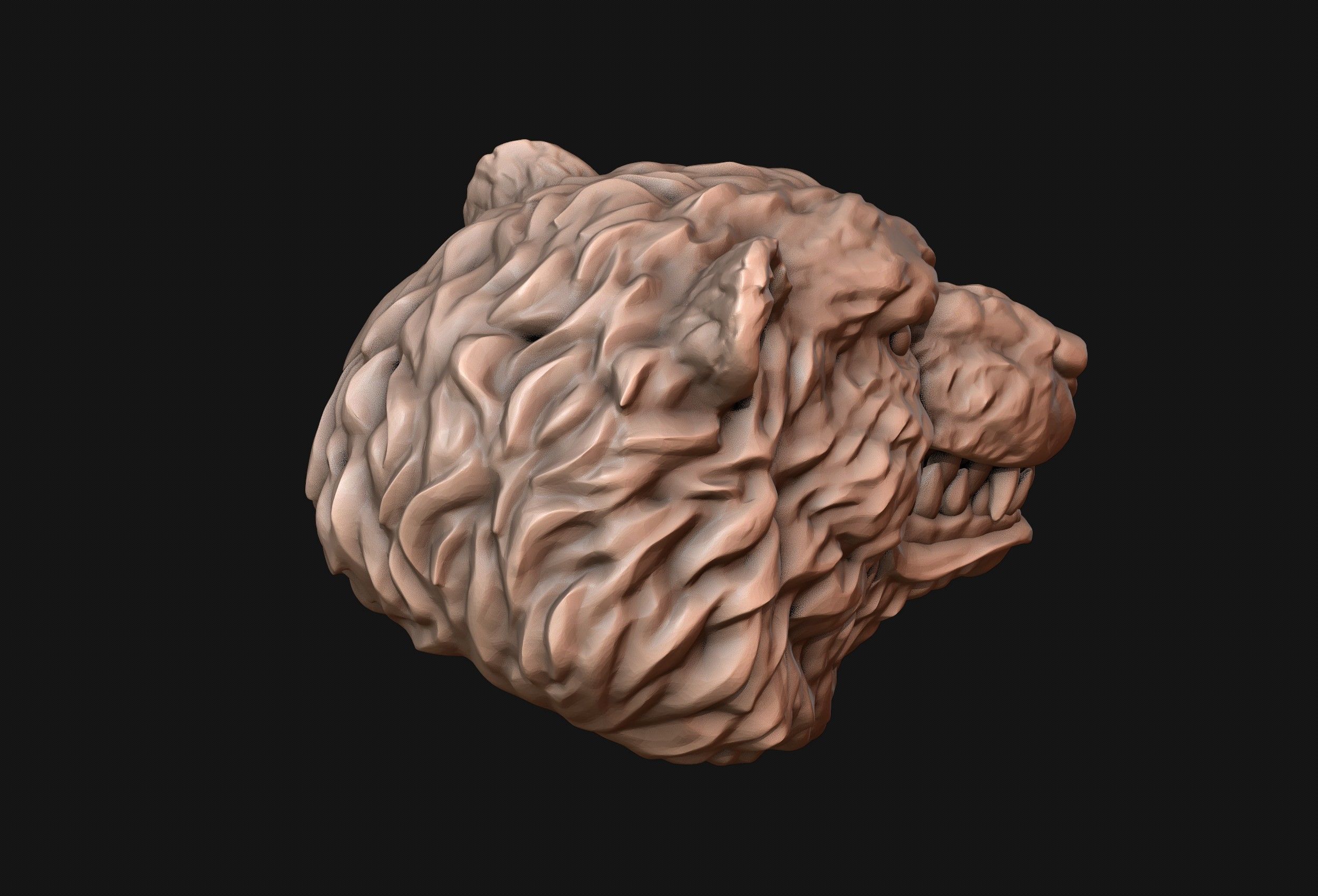 Bear Head 3D print model_4
