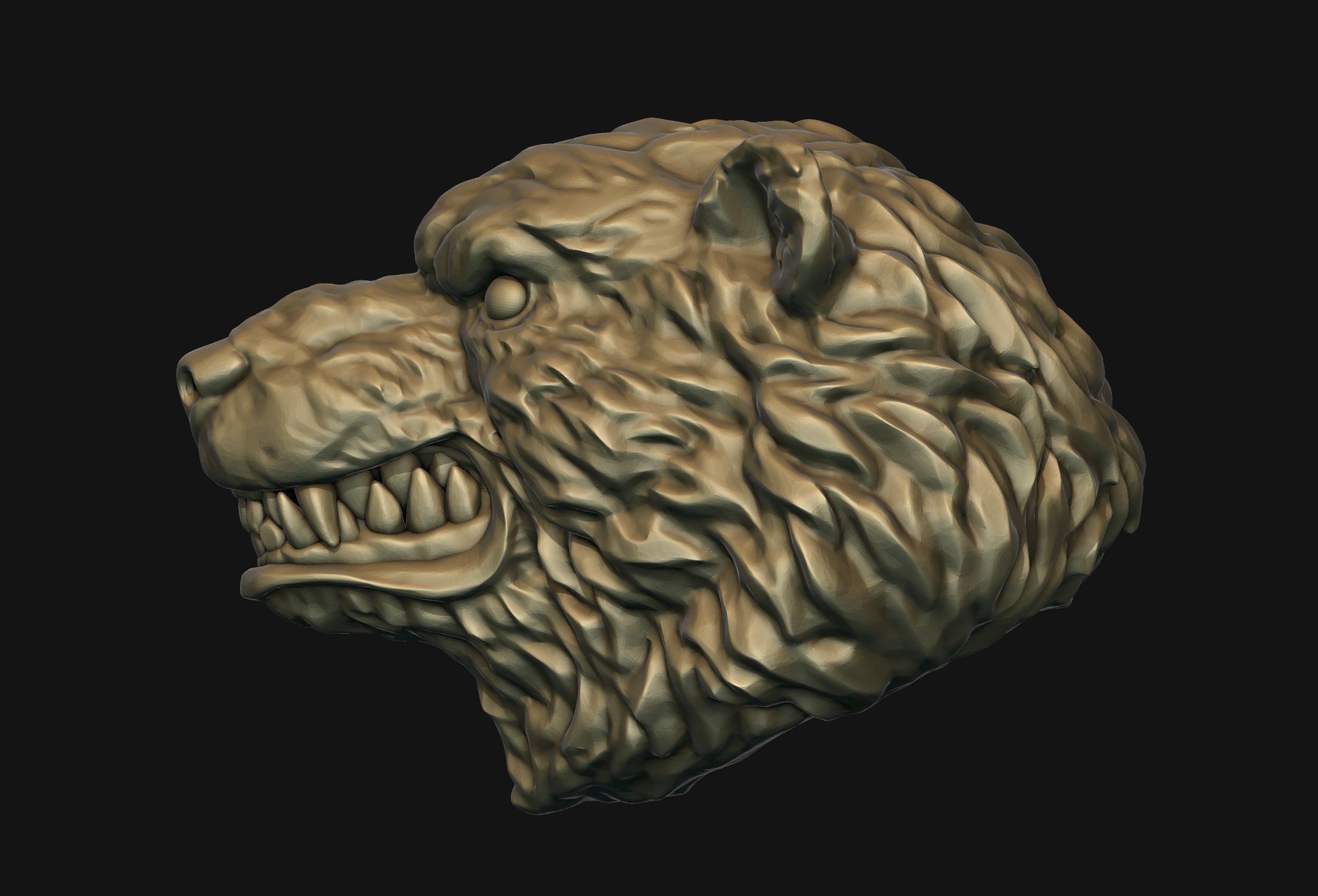 Bear Head 3D print model_19