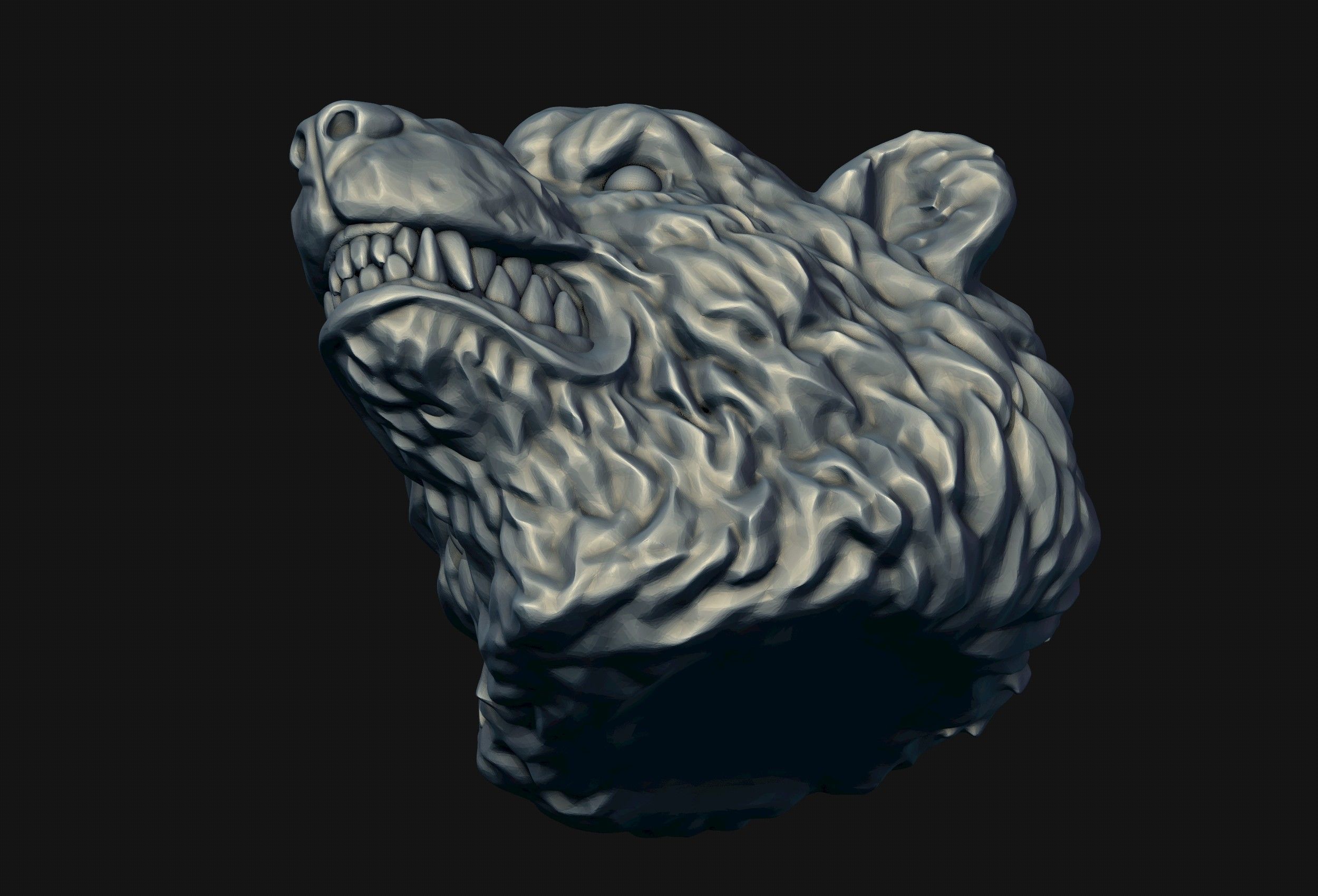 Bear Head 3D print model_16