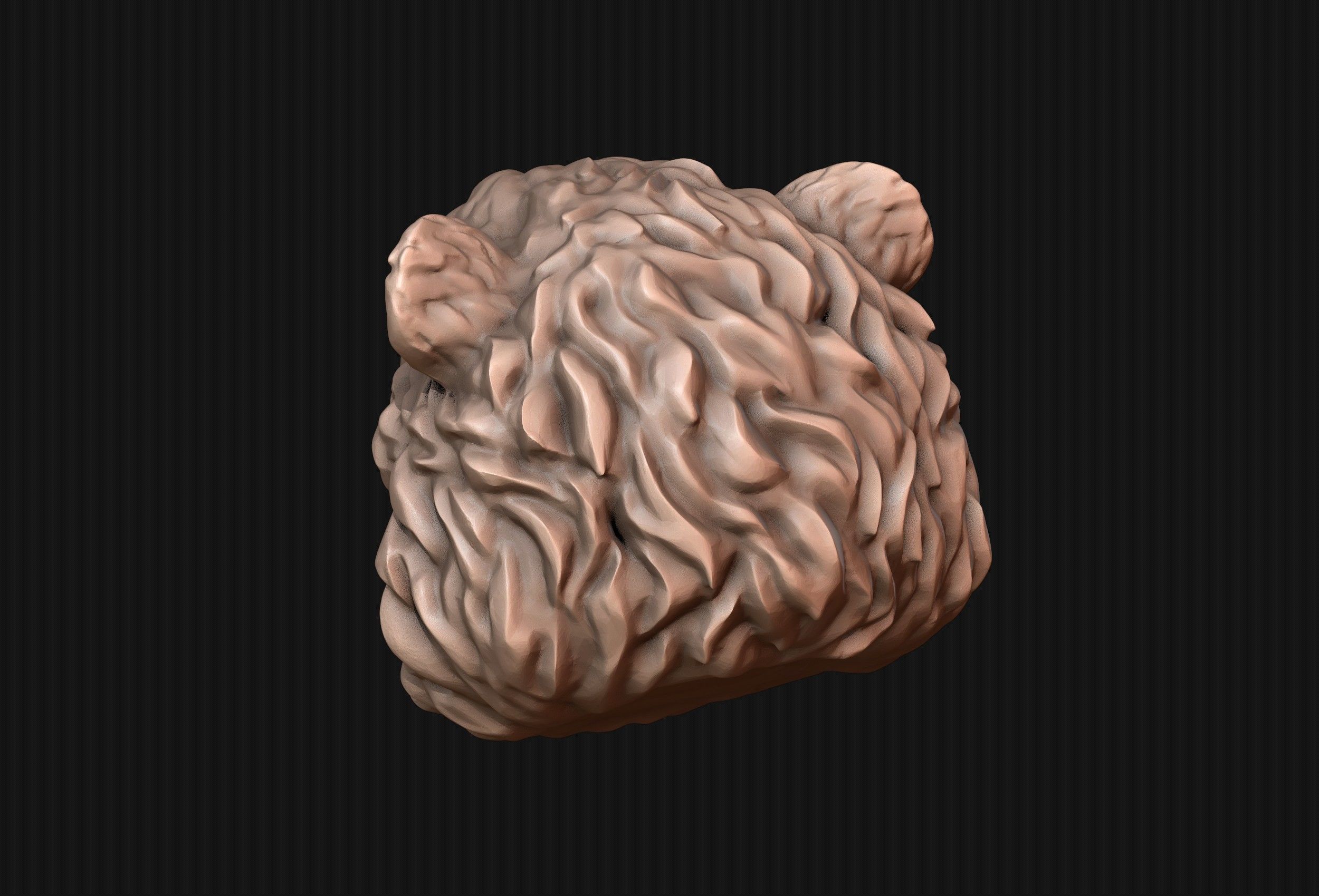 Bear Head 3D print model_5