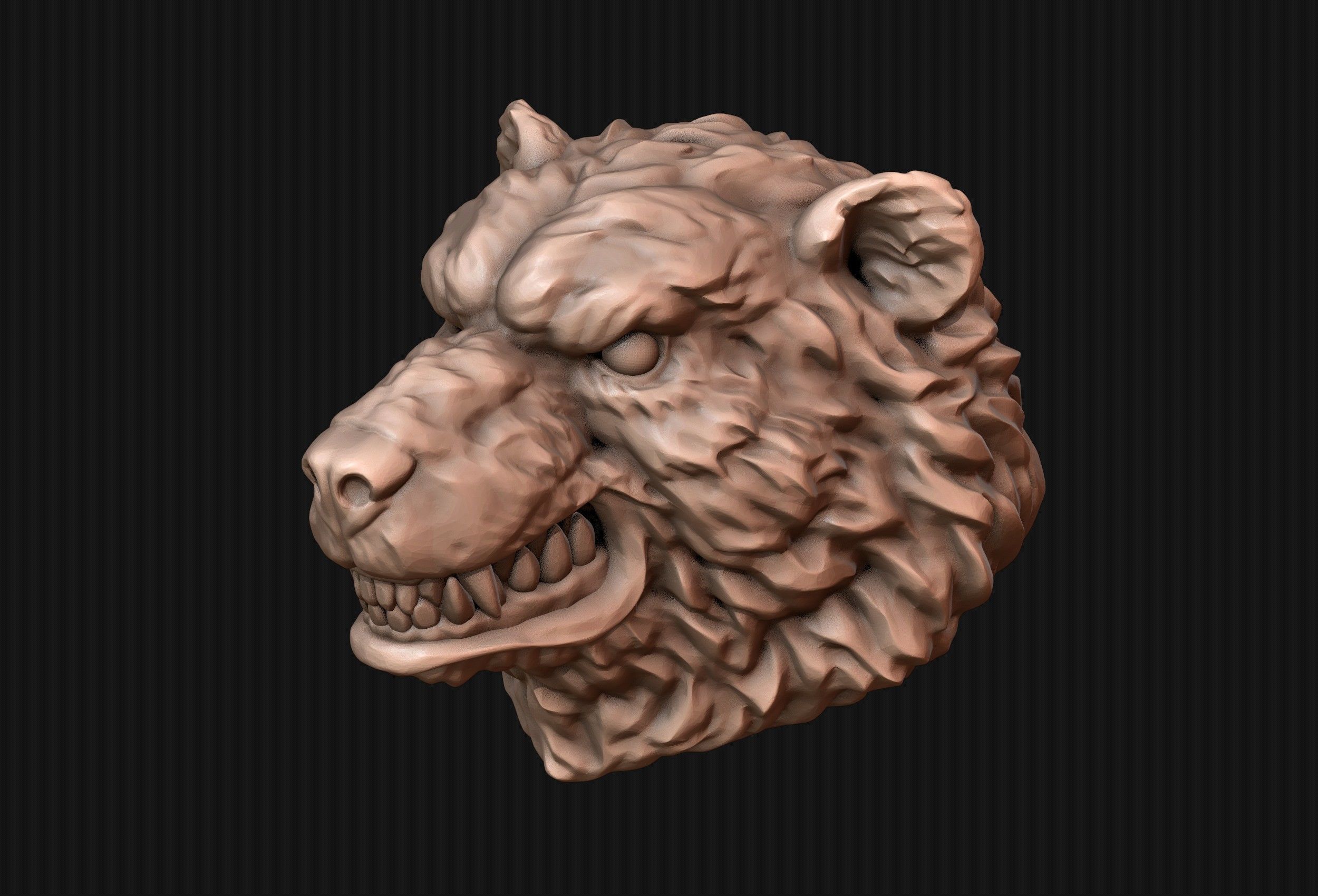 Bear Head 3D print model_2