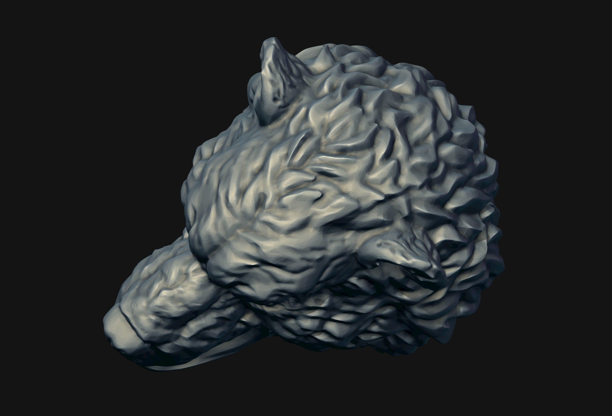 Bear Head 3D print model_15