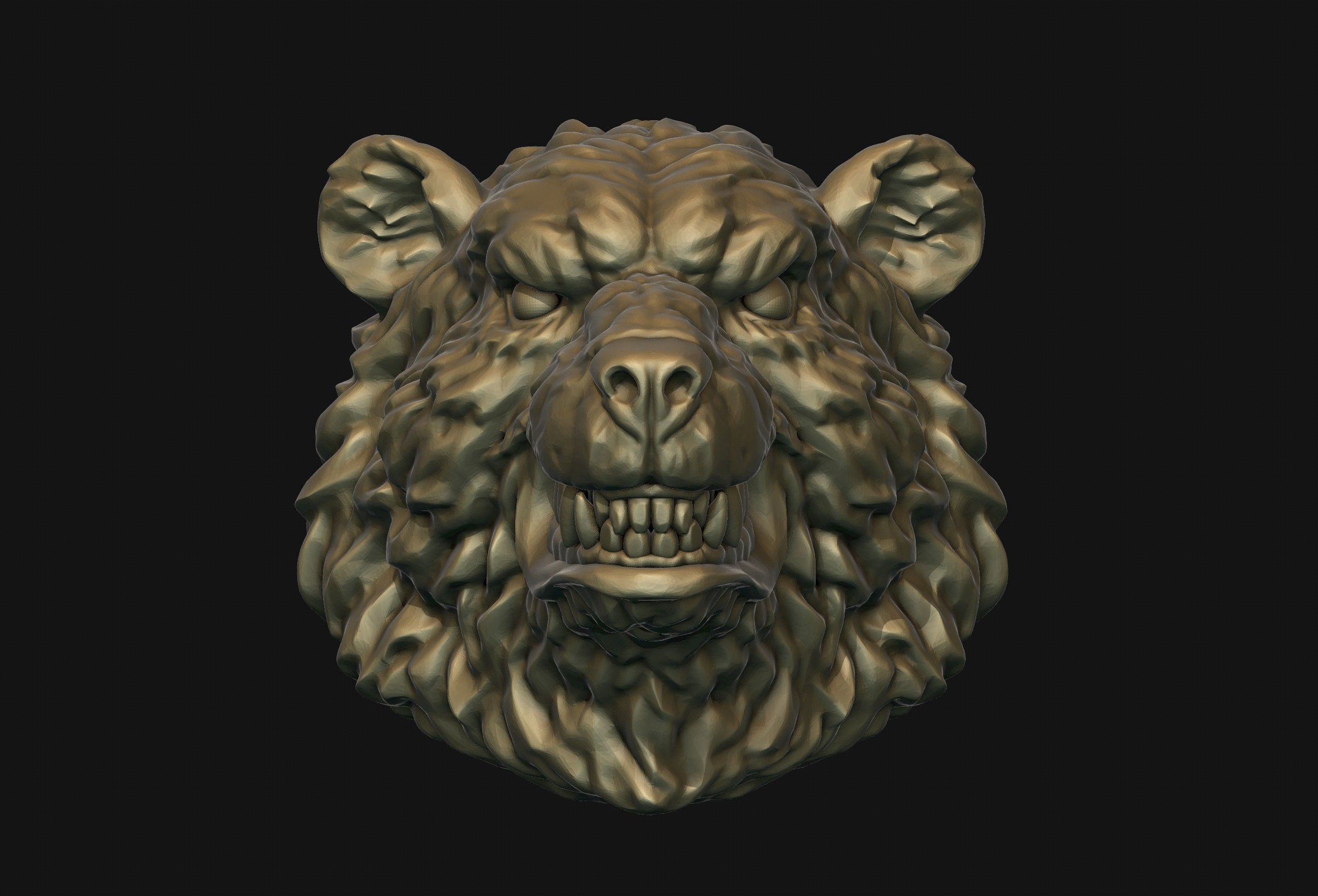Bear Head 3D print model_18
