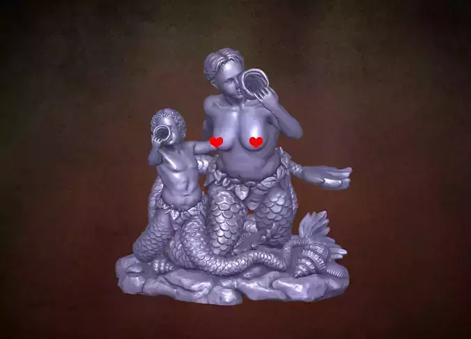 Naiad and Triton 3D print model