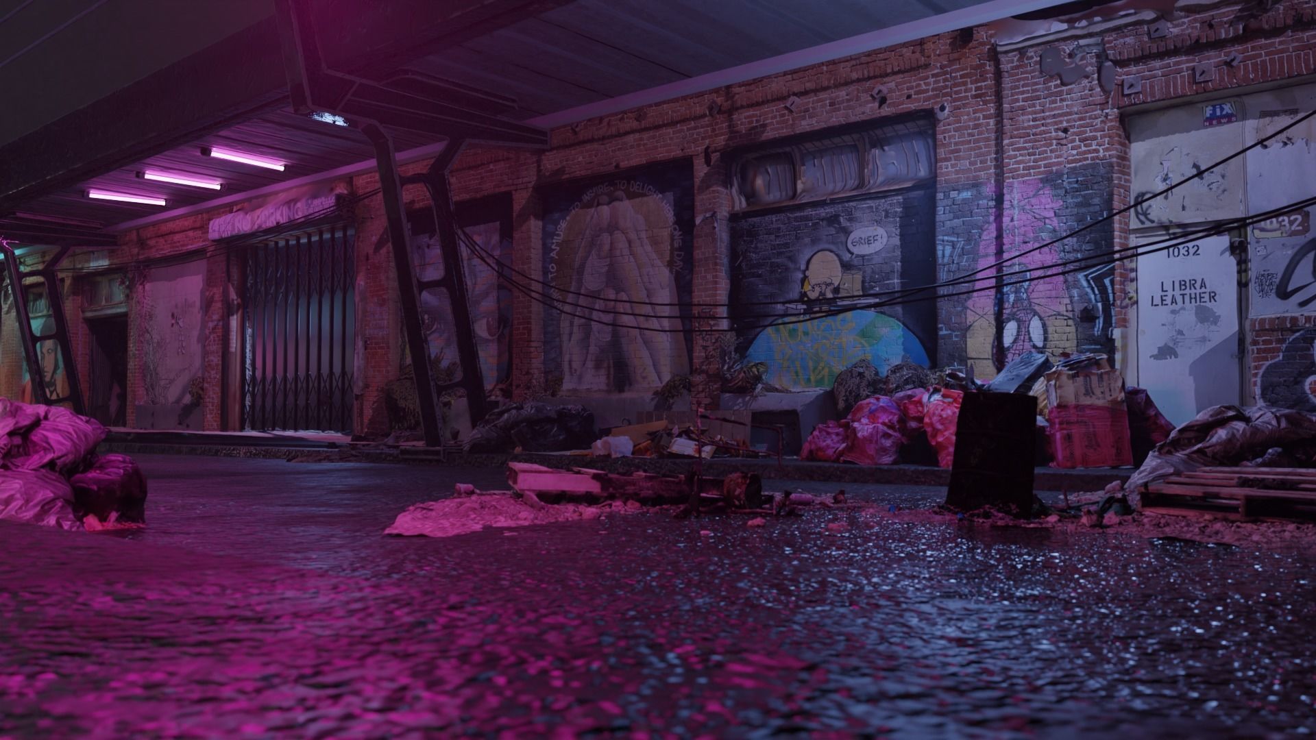 Cyberpunk Exterior Scene v3 3D model_4