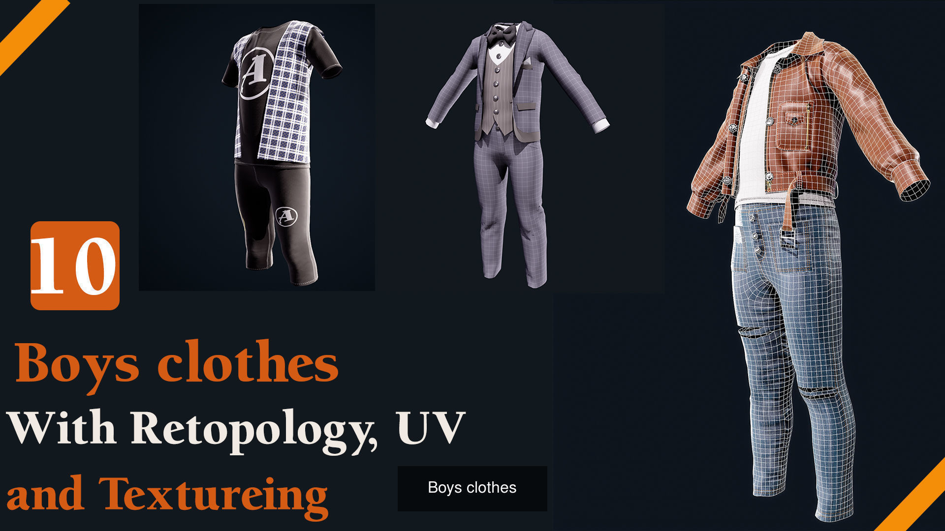 kids clothing 3D Model Collection_2