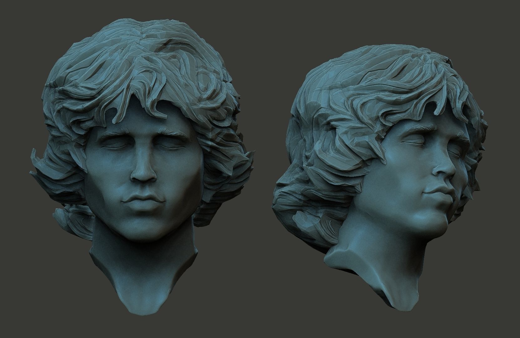 jim morrison 3D print model_5