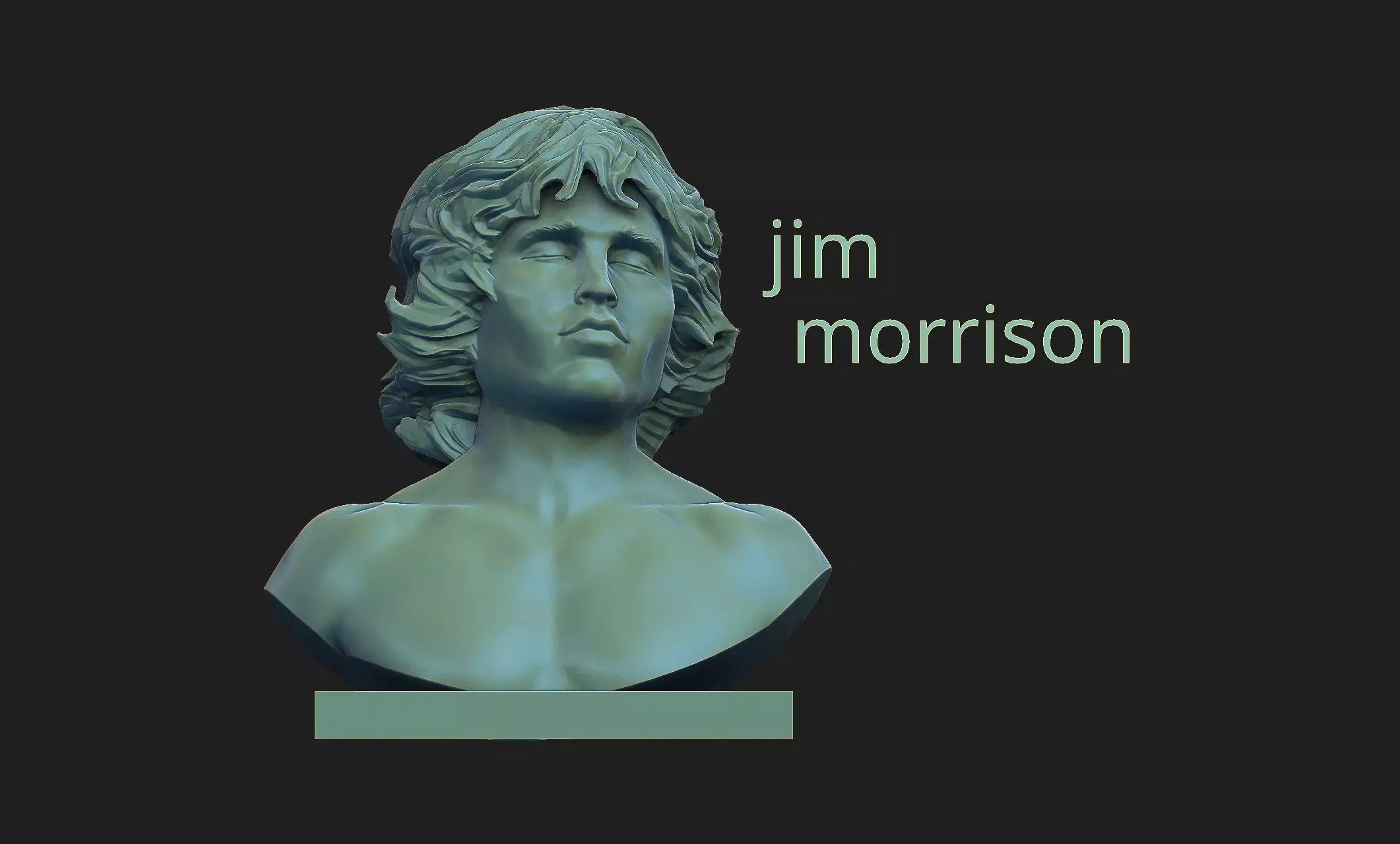 jim morrison 3D print model_0