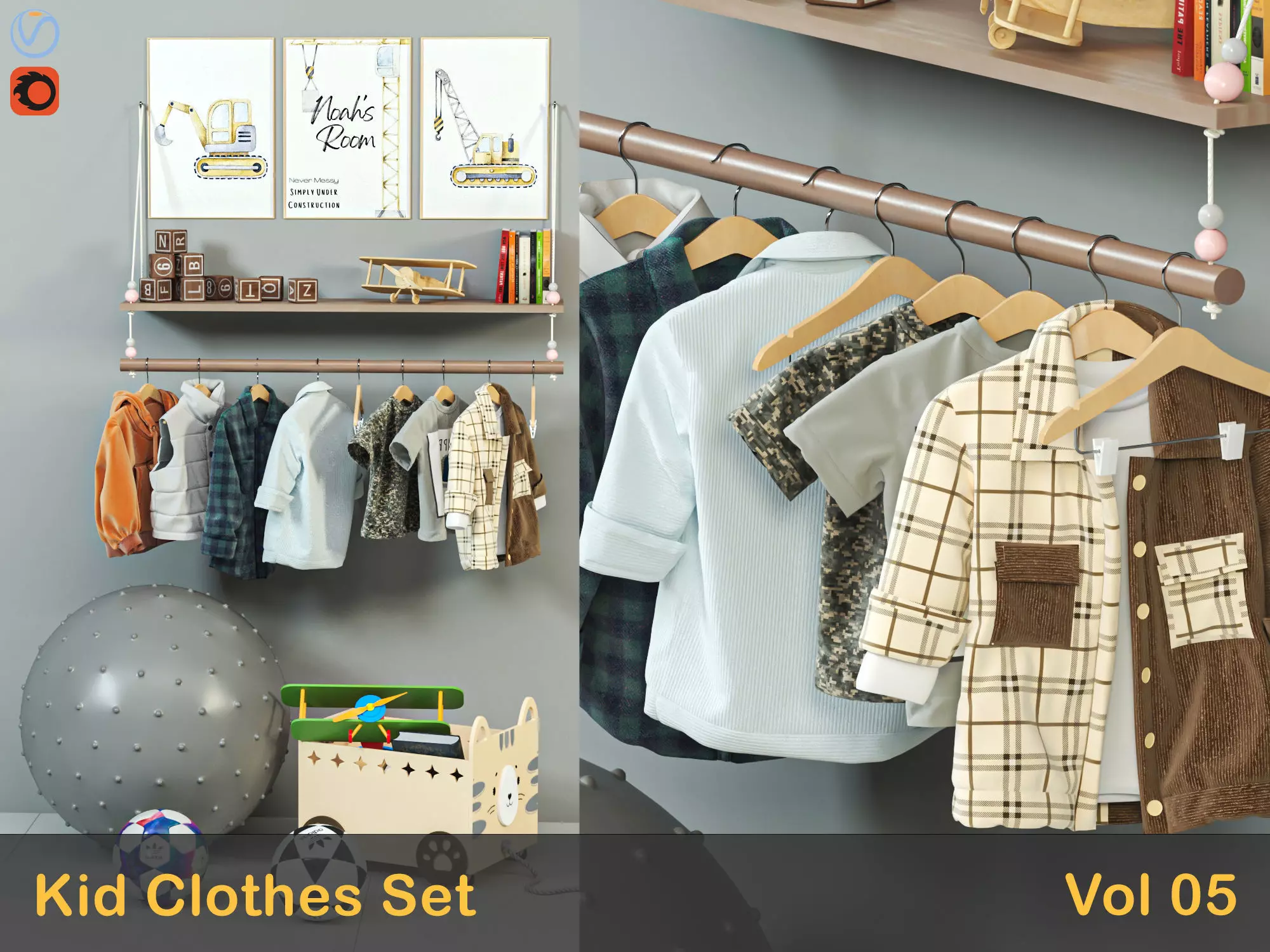 Kid Clothes set 05 3D model