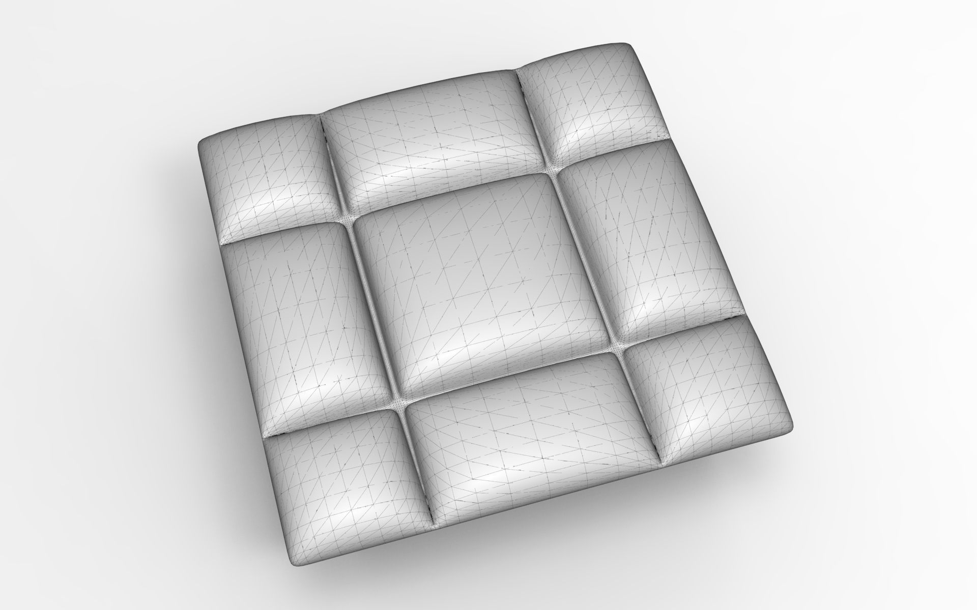 Kafka Pouf Low-poly 3D model_6