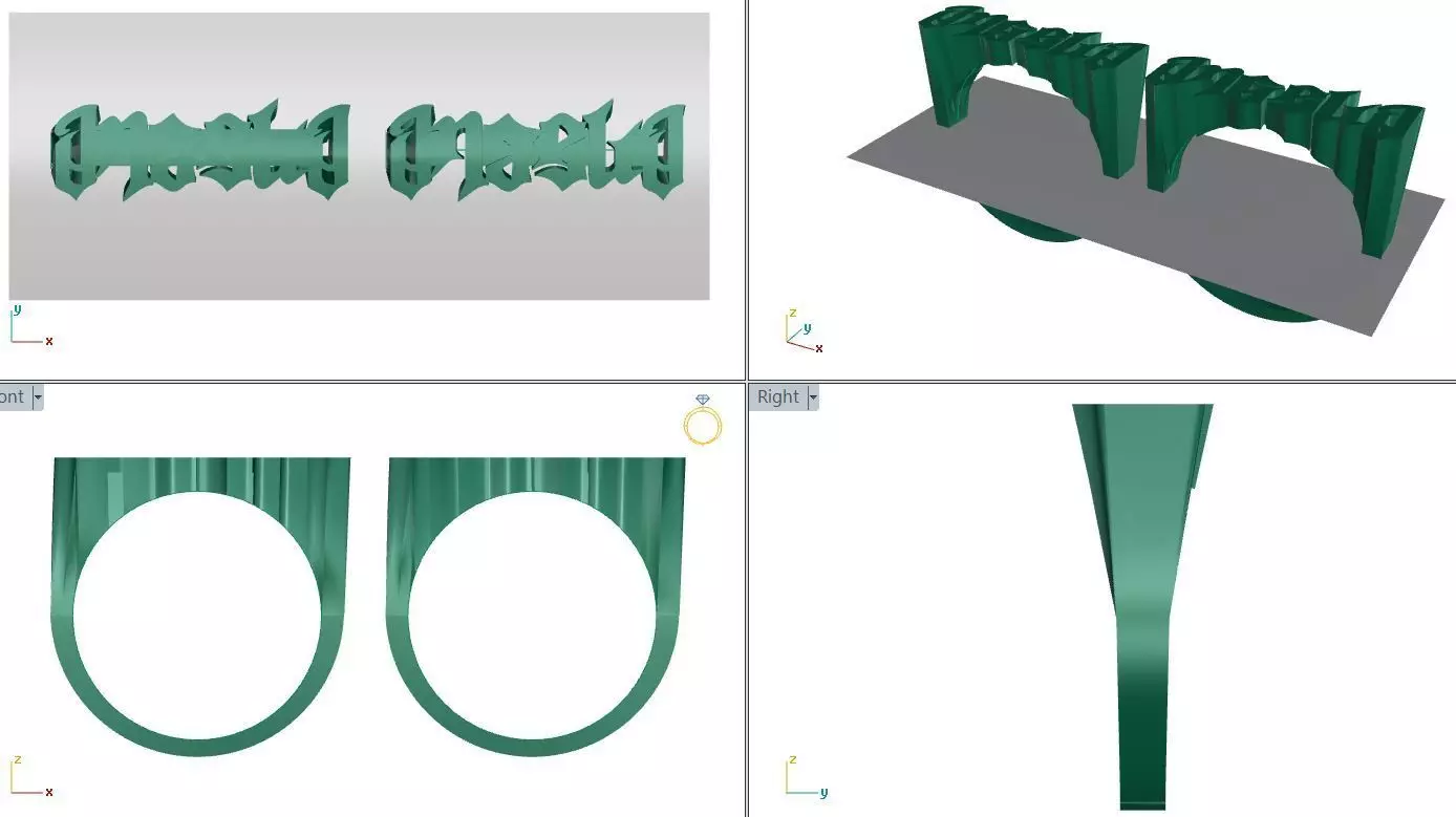 custom ring Free 3D print model