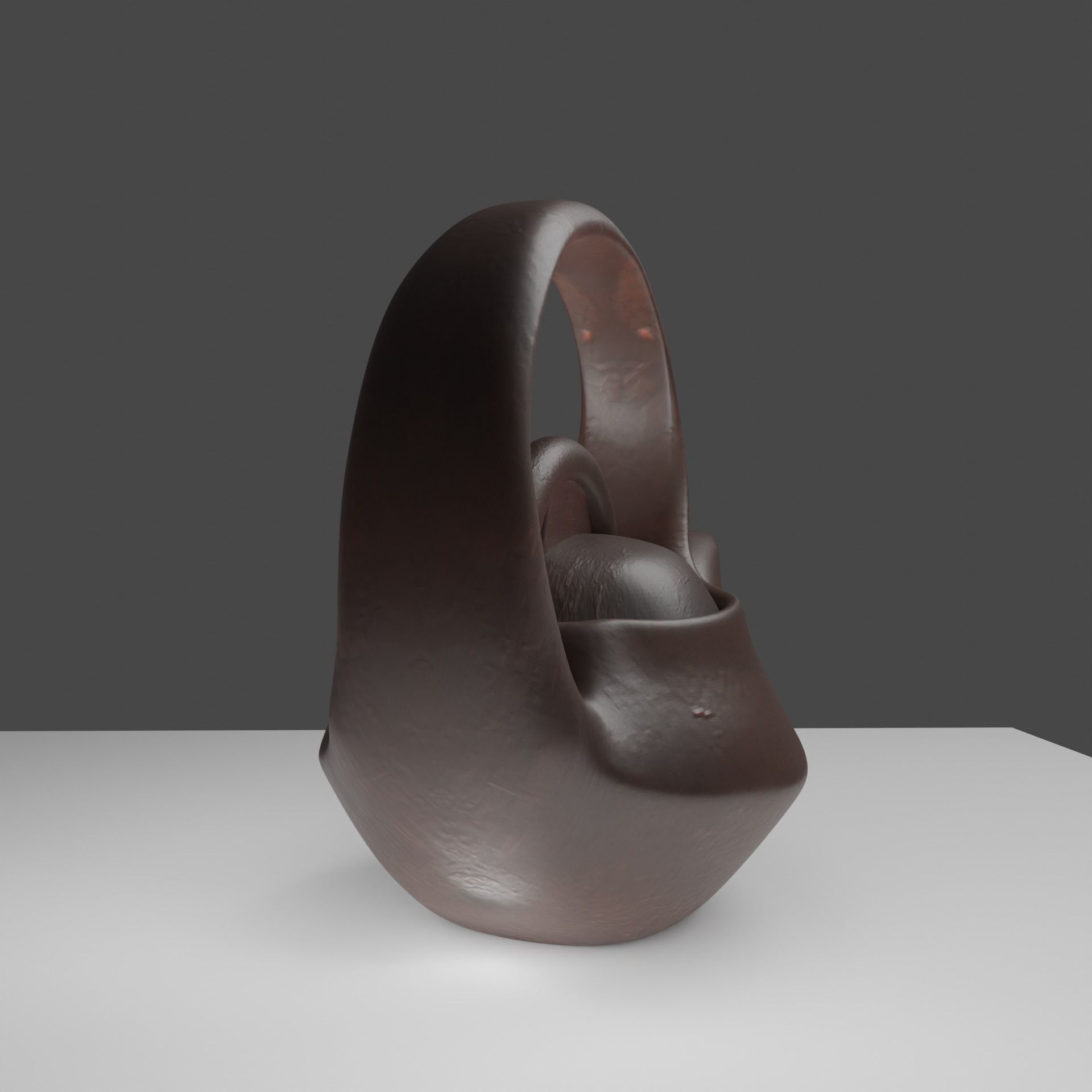 Clay teapot Free 3D model_2