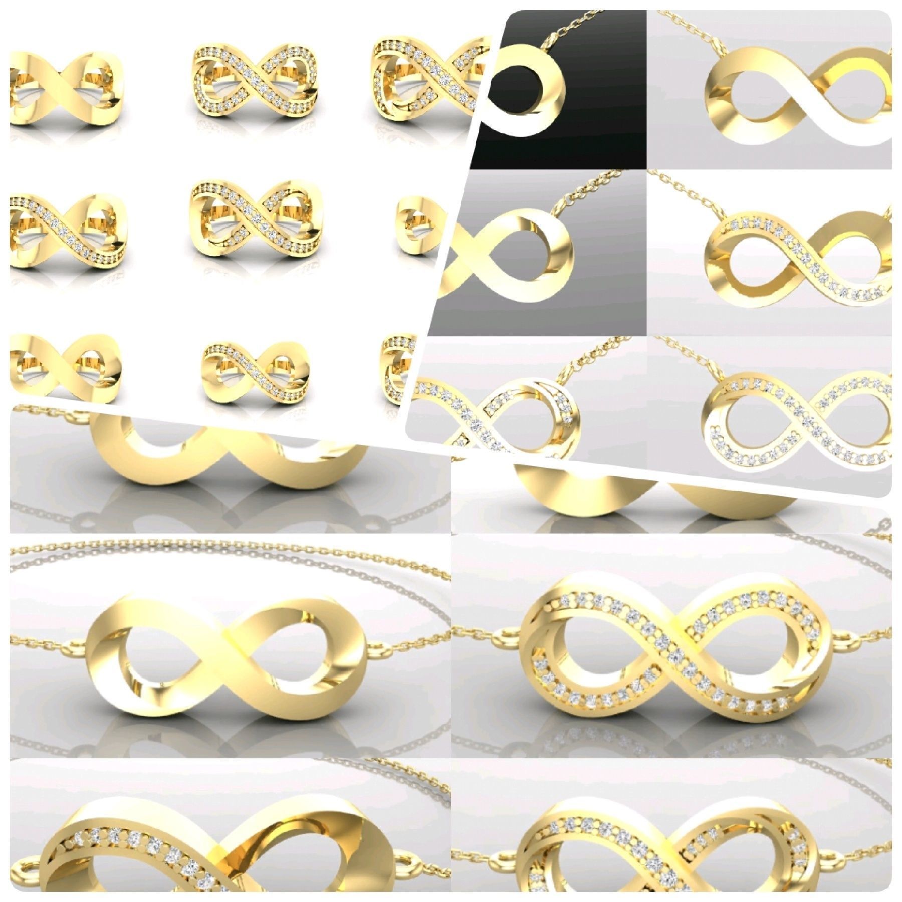 C7 The luxury female Pendant Bracelet Ring 3D Model Collection_2