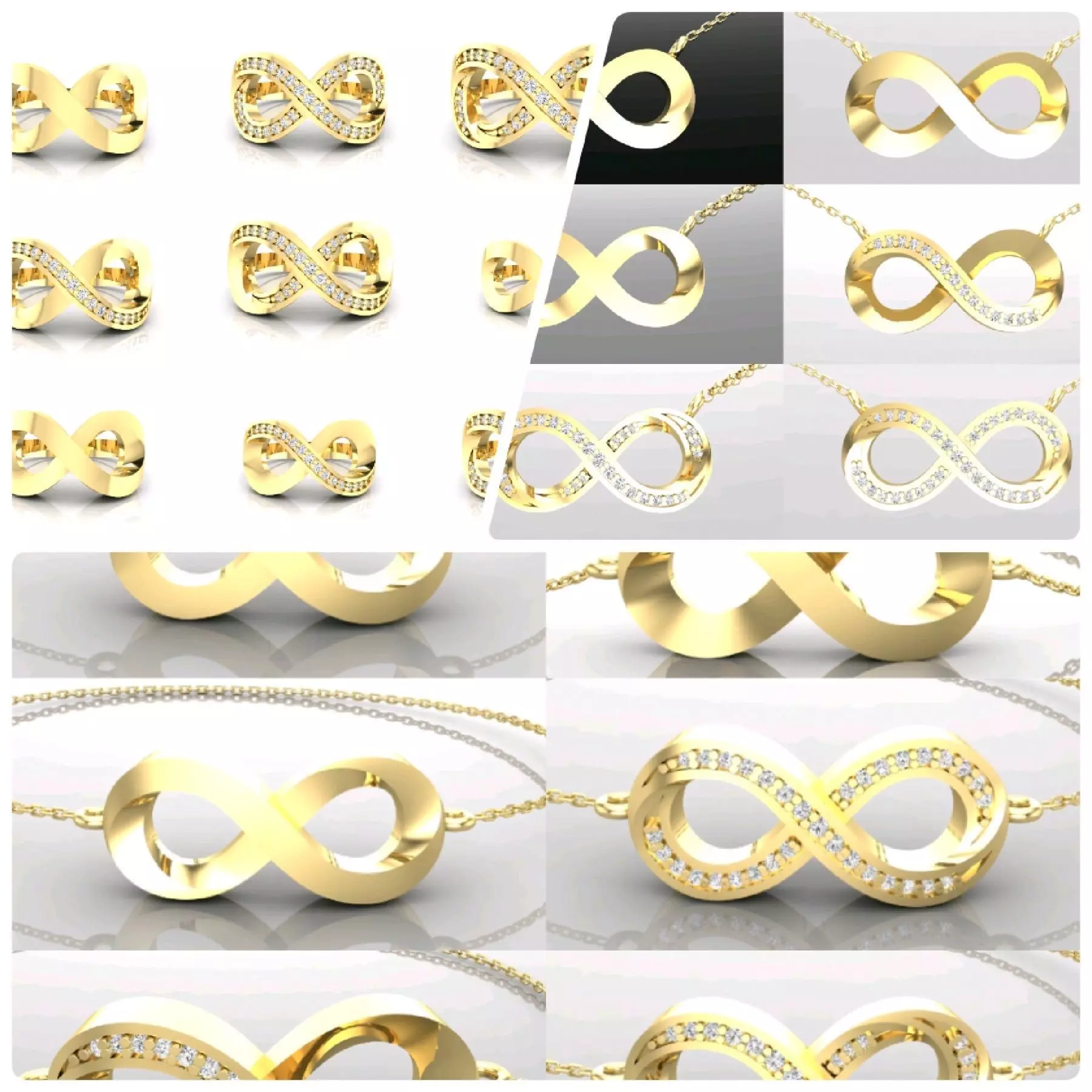 C7 The luxury female Pendant Bracelet Ring 3D Model Collection_0