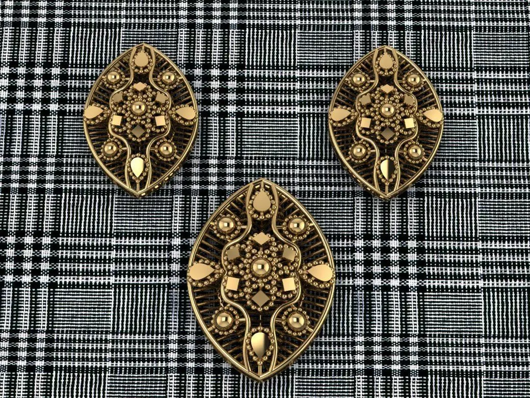 mala set 2 locket set with modern look 3D print model