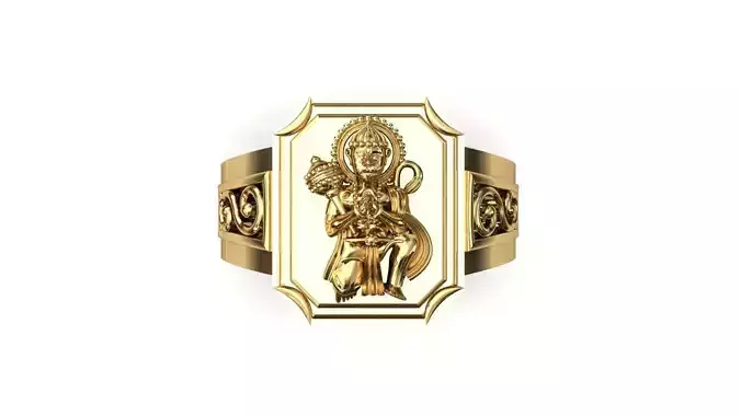 God hanuman ring Free 3D print model