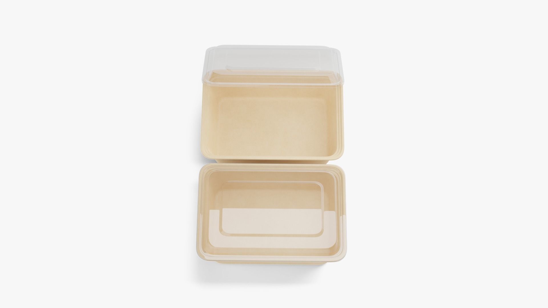 Rectangle Meal Prep Container 4 Low-poly 3D model_4