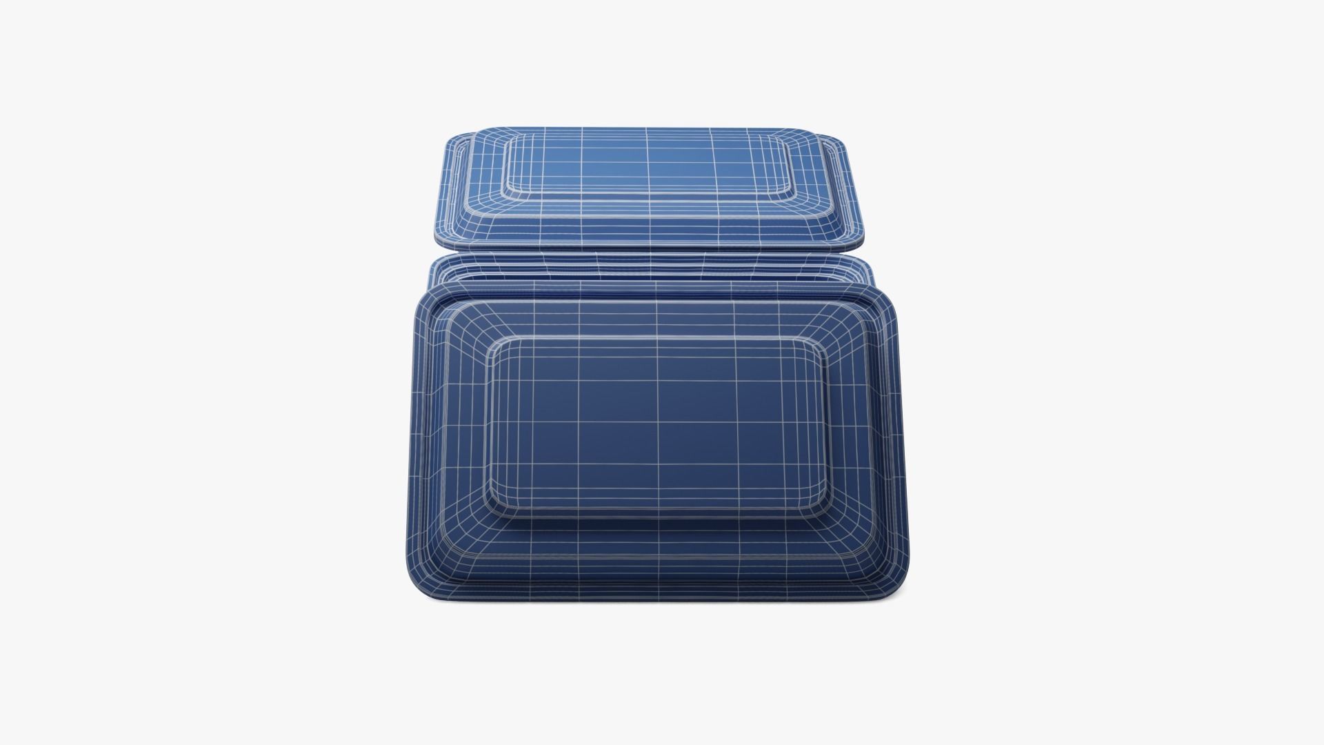 Rectangle Meal Prep Container 4 Low-poly 3D model_14