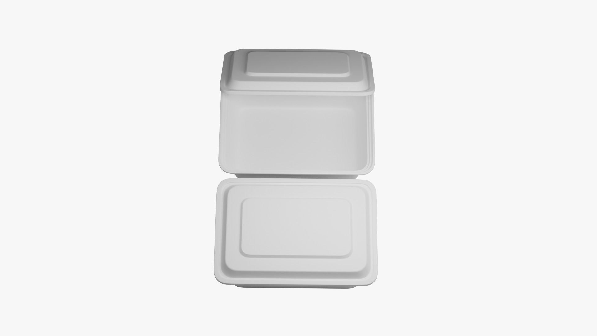 Rectangle Meal Prep Container 4 Low-poly 3D model_9