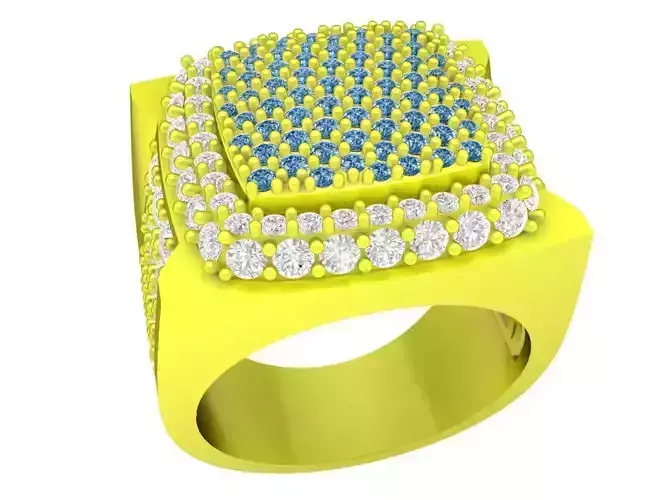 luxury diamond korean men ring 4386