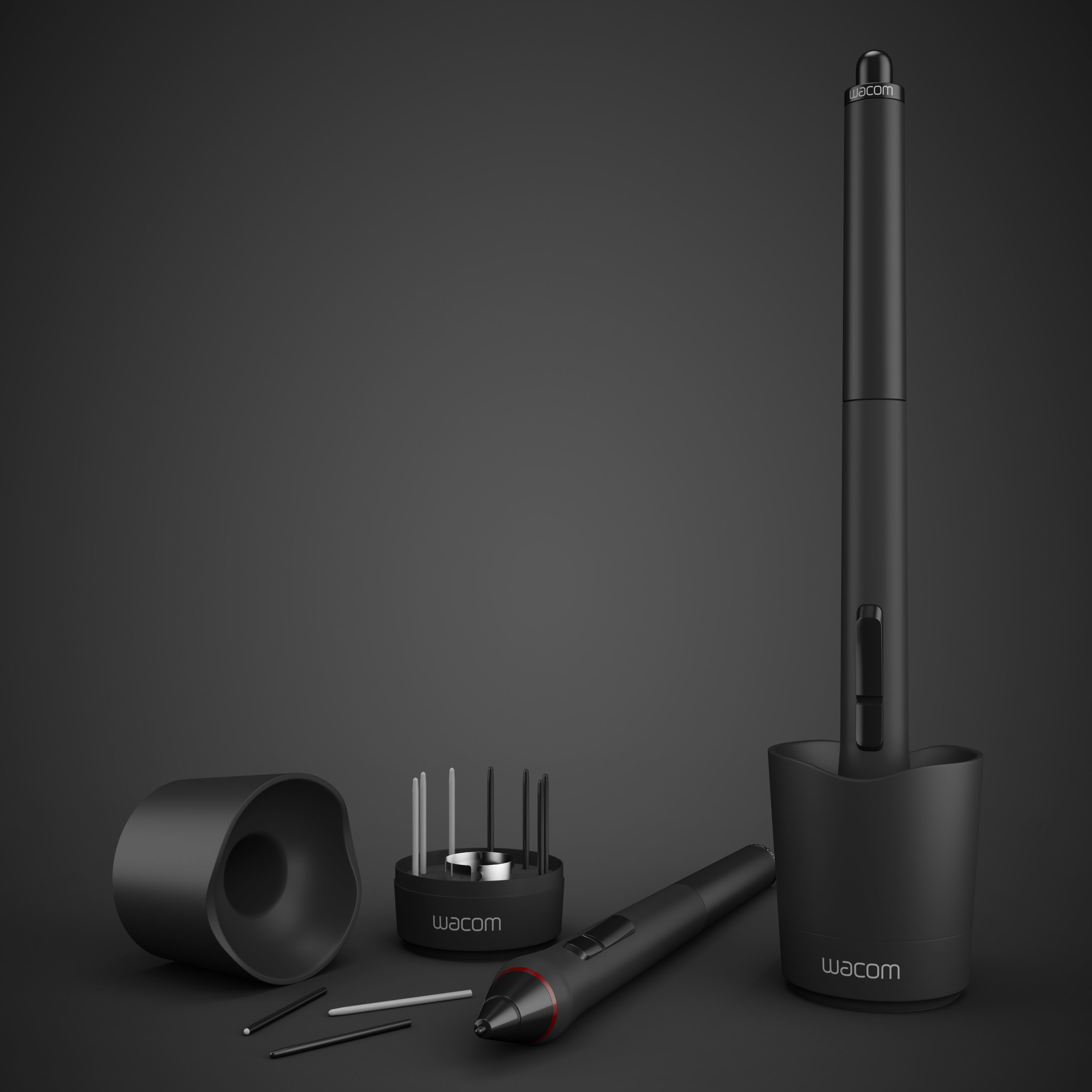 Wacom Pen And Stand Low-poly 3D model_1