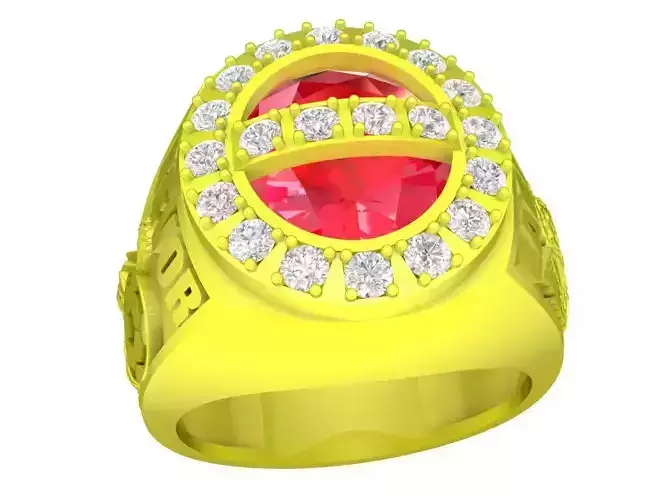 trevor and eagle luxury diamond korean men ring 4387 3D print model