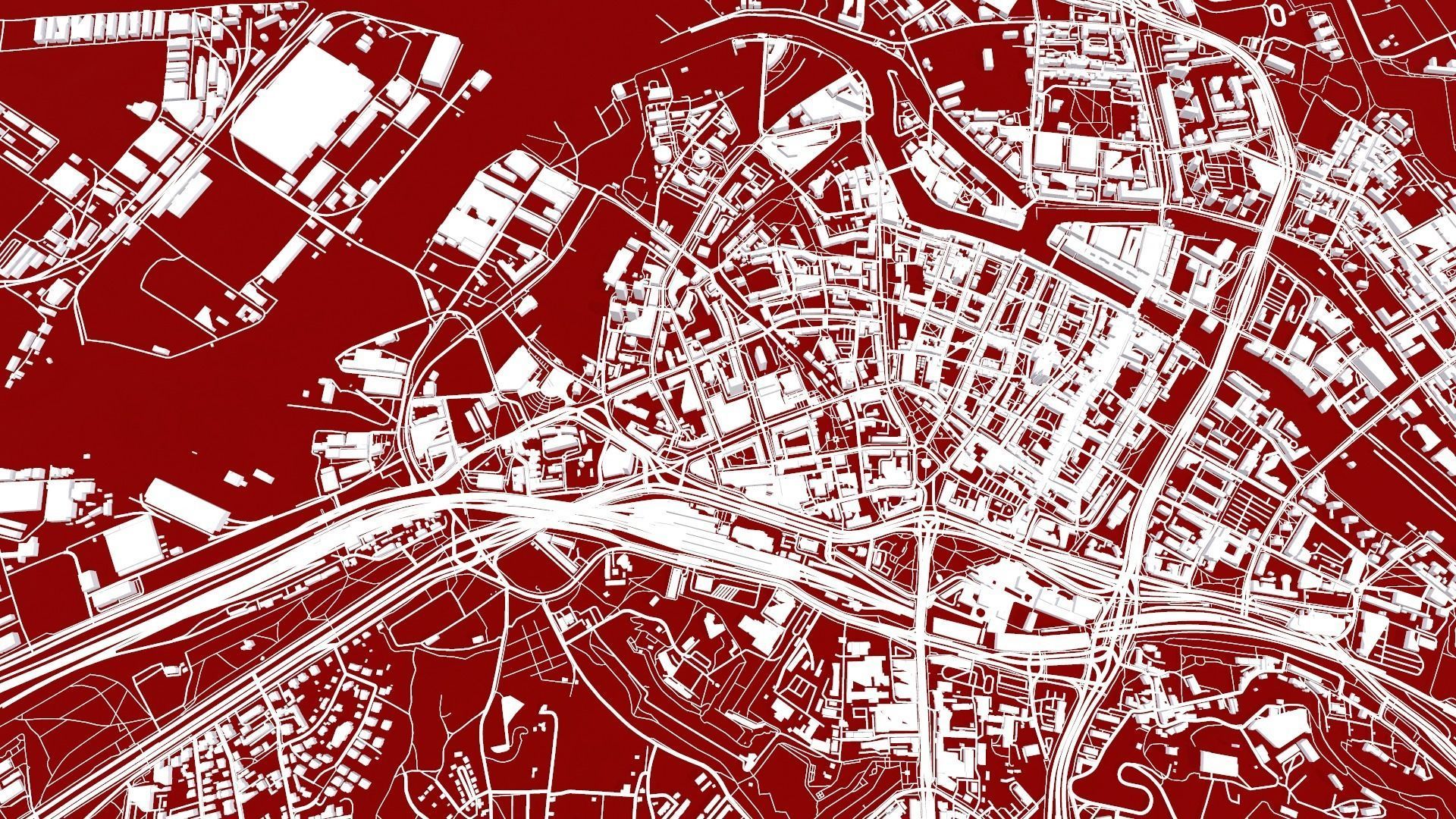 Cityscape Gdansk Poland 3D model_3