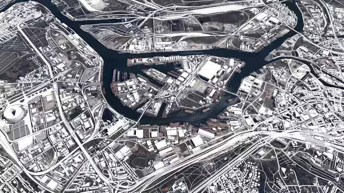 Cityscape Gdansk Poland 3D model