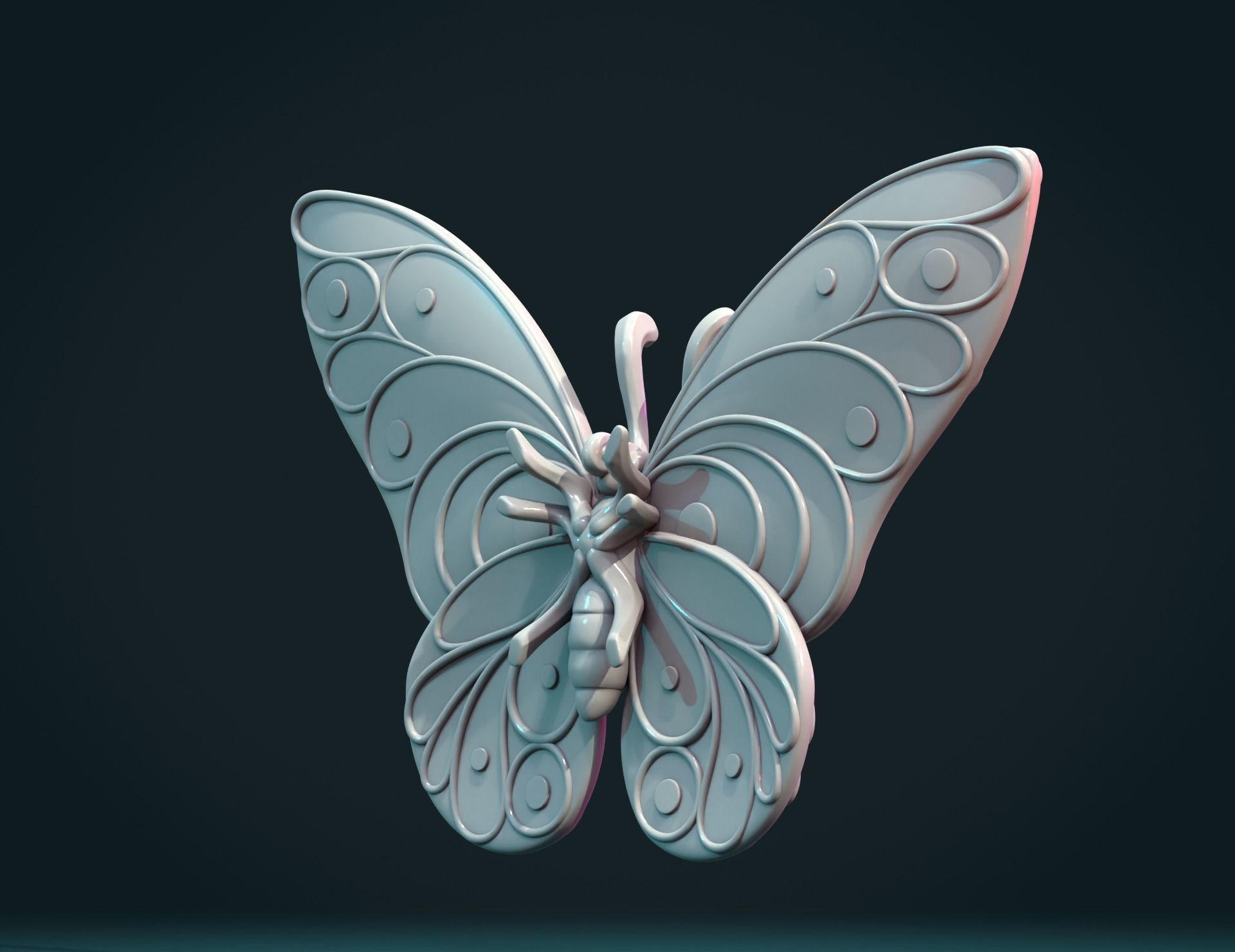 Butterfly 3D print model_5