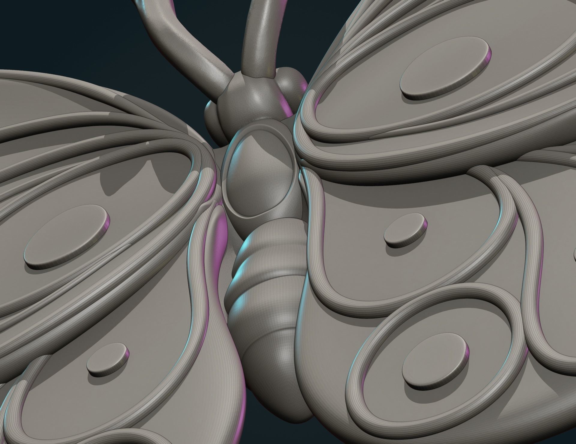 Butterfly 3D print model_13