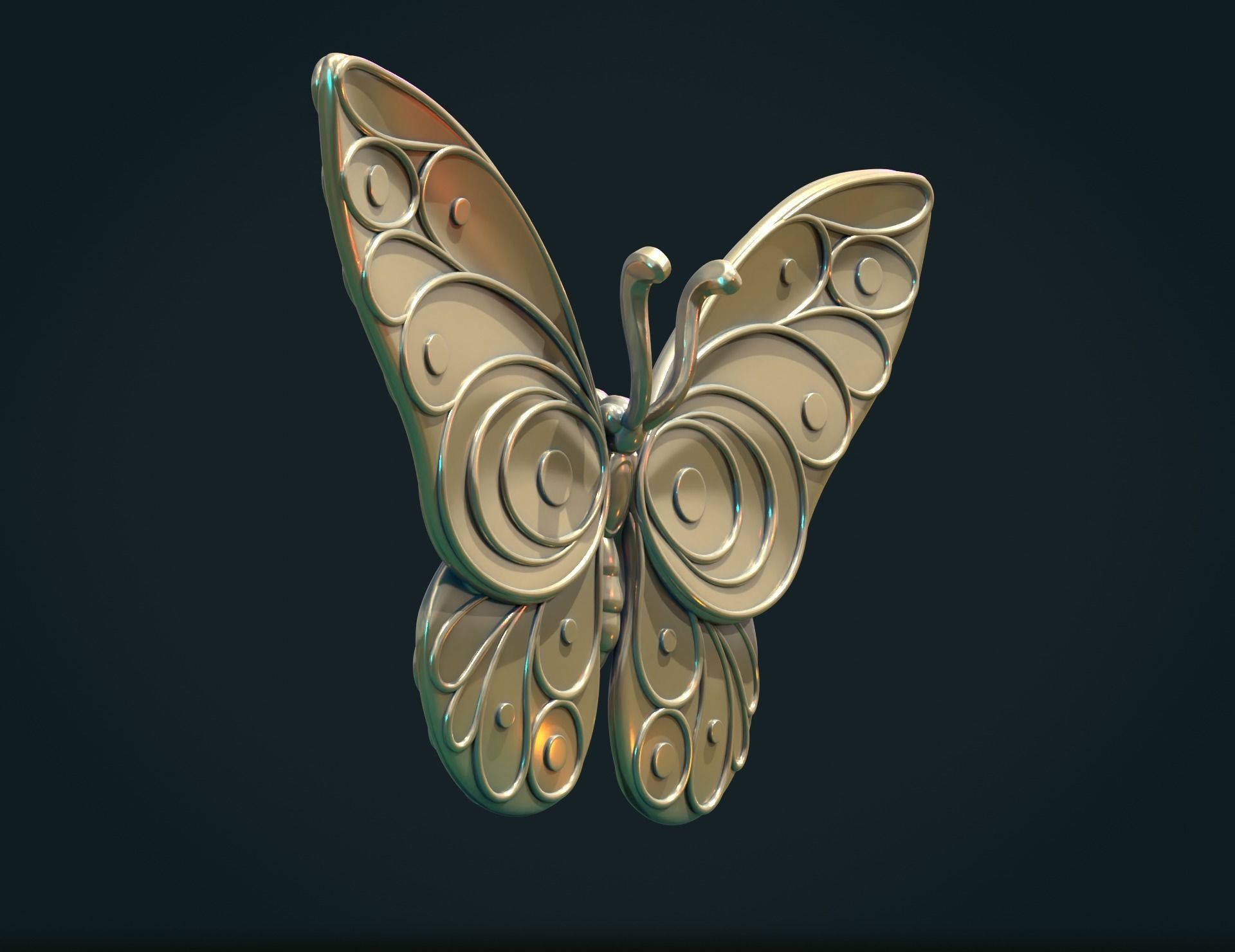 Butterfly 3D print model_6