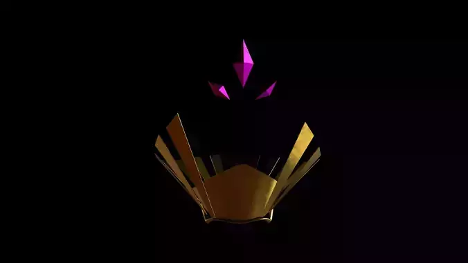 Crown golden candle