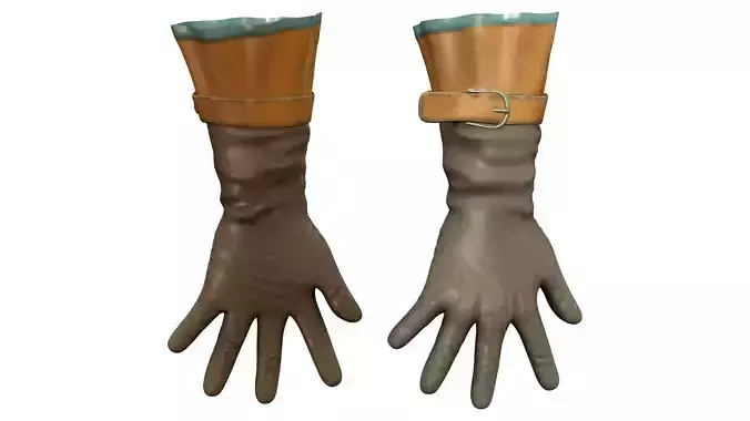 Fantasy Medieval Warrior Leather Gloves