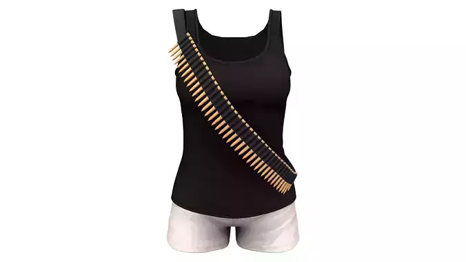 Tank Top Shorts Shoulder Bandolier Outfit