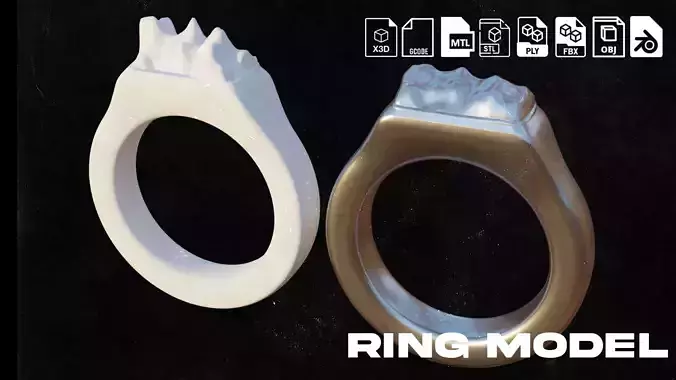 Ring model design 3D print model