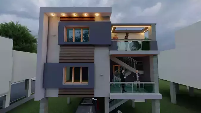 new modern house elevation