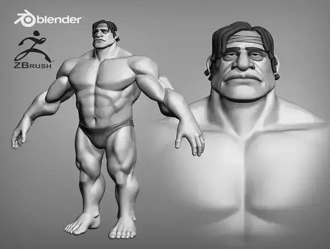 Cartoon male character Mateo base mesh 3D model