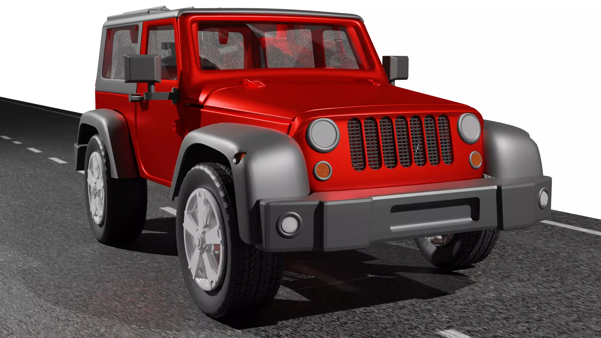 2010 Jeep wrangler 3D model Low-poly 3D model_0