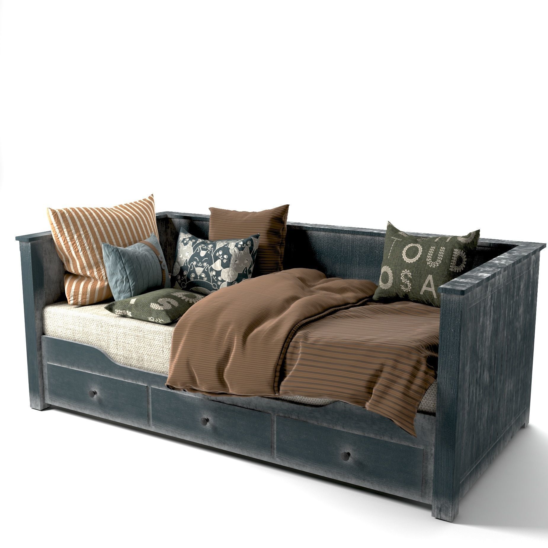 Ikea Hemnes Day bed set 48 3D model CGTrader