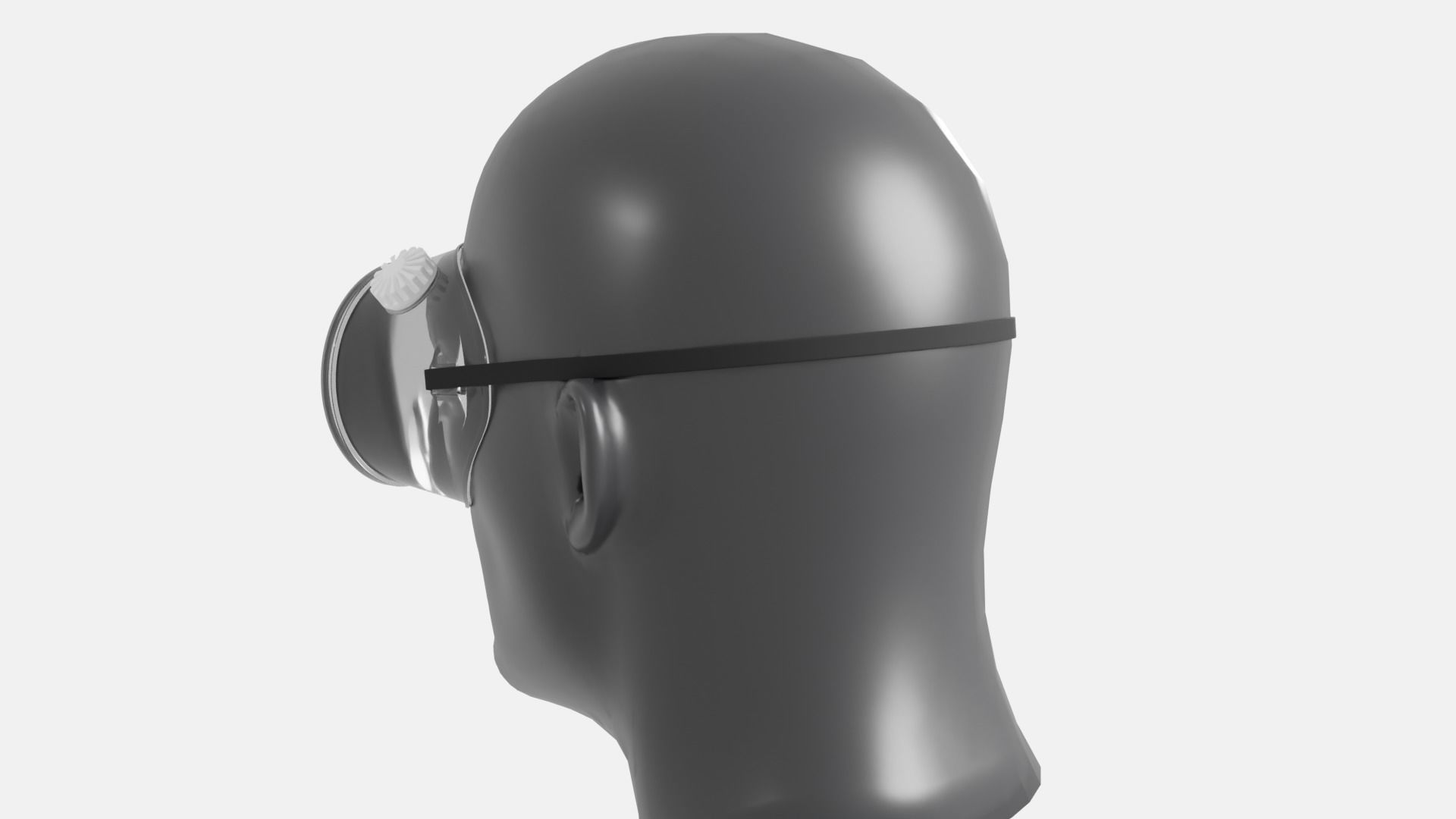 Safety Goggles Low-poly 3D model_2