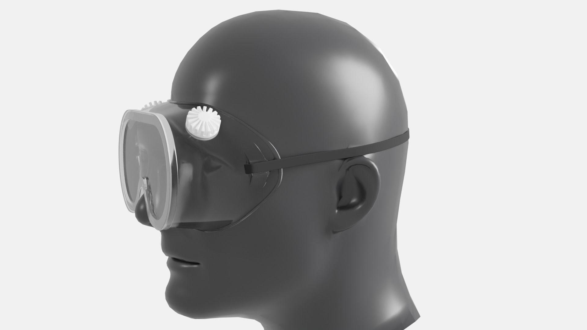Safety Goggles Low-poly 3D model_1
