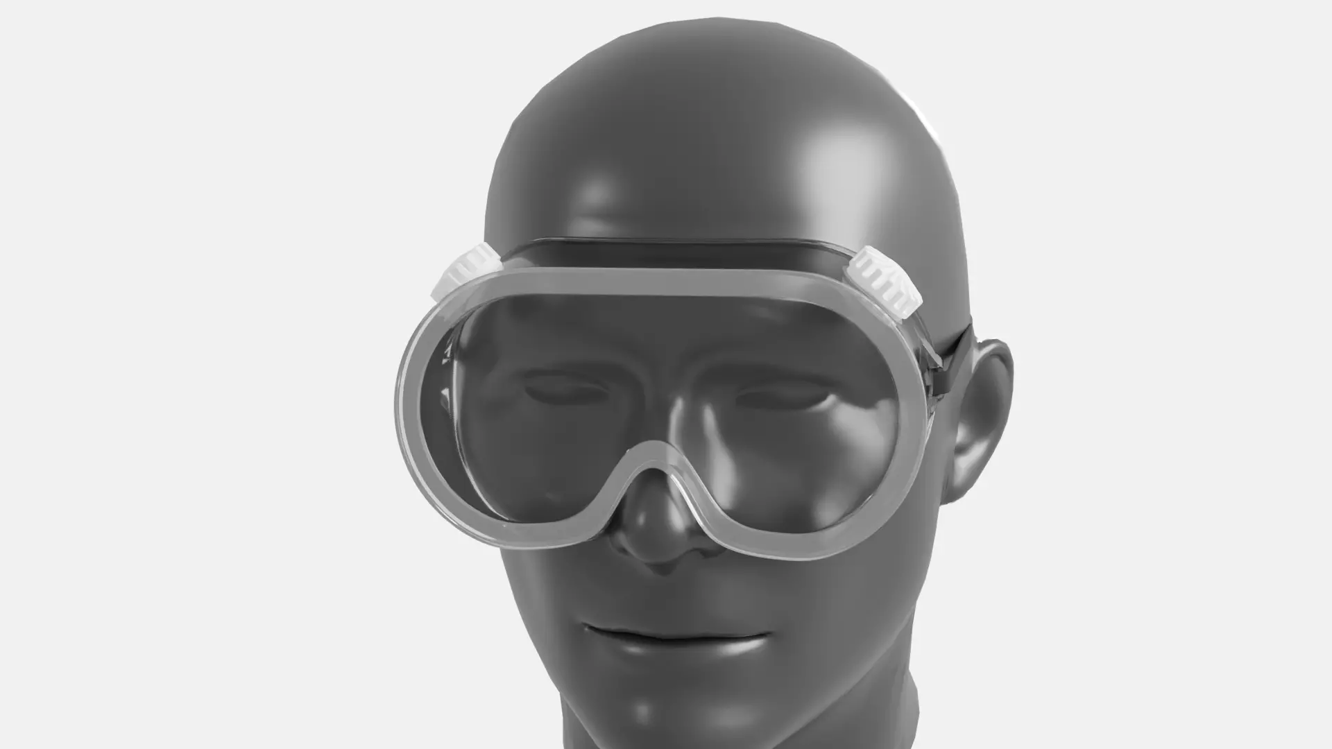 Safety Goggles Low-poly 3D model_0