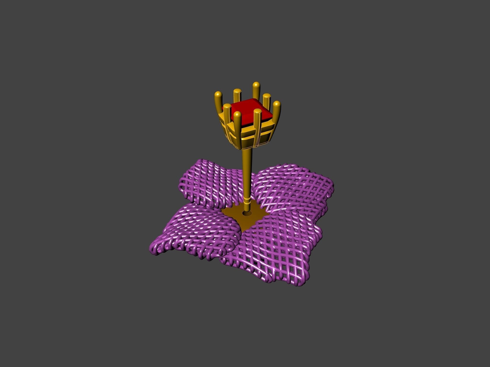 Princess Cut Jali Earrings stl verified 3D print model_11