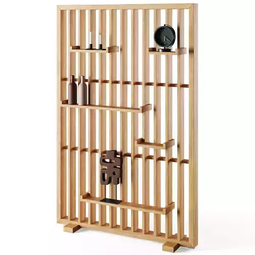 Oak bookcase partition Mineva by LA REDOUTE INTERIEURS