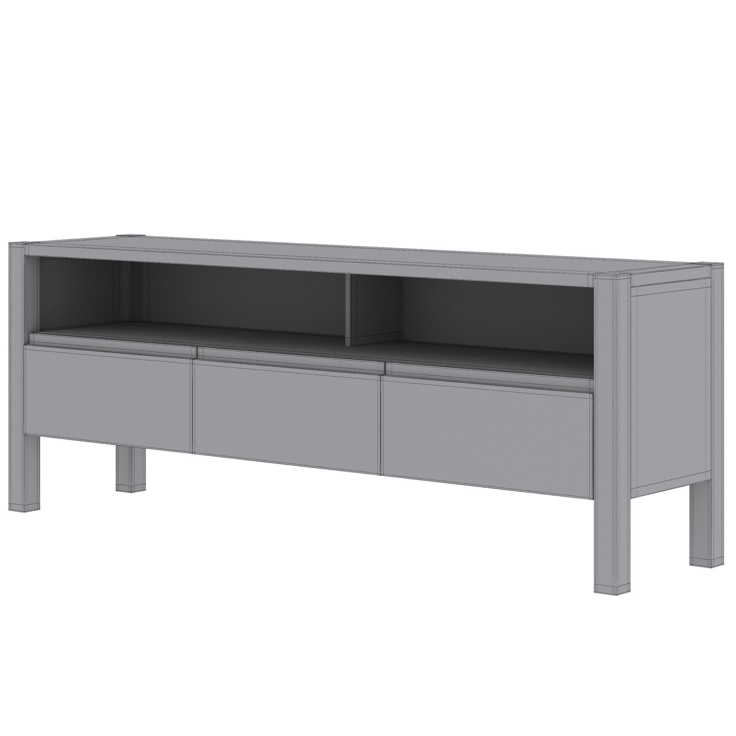 Adelita Oak Tv Unit By La Redoute 3D model_2