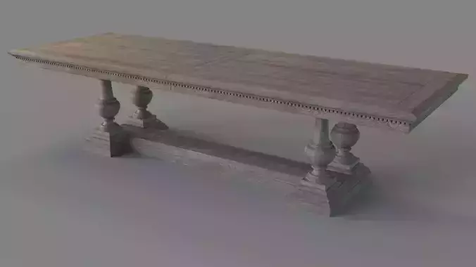 St James Rectangular Extension Dining Table Antique Grey Oak 3D model St James Rectangular Extension Dining Table Antique Grey Oak 3D model