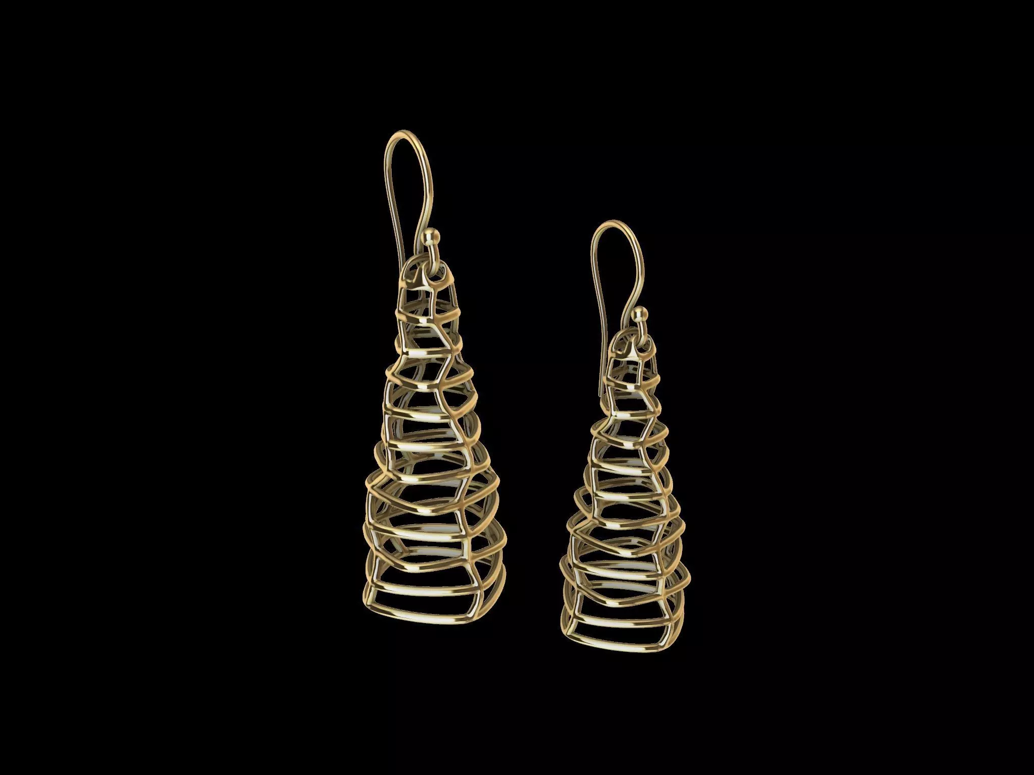 Modern Geometric Abstract earrings stl veriufied 3D print model